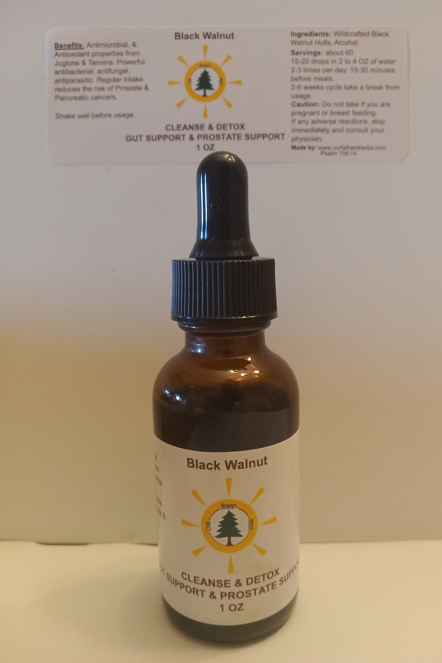 Black Walnut Tincture for Gut and Prostate Support