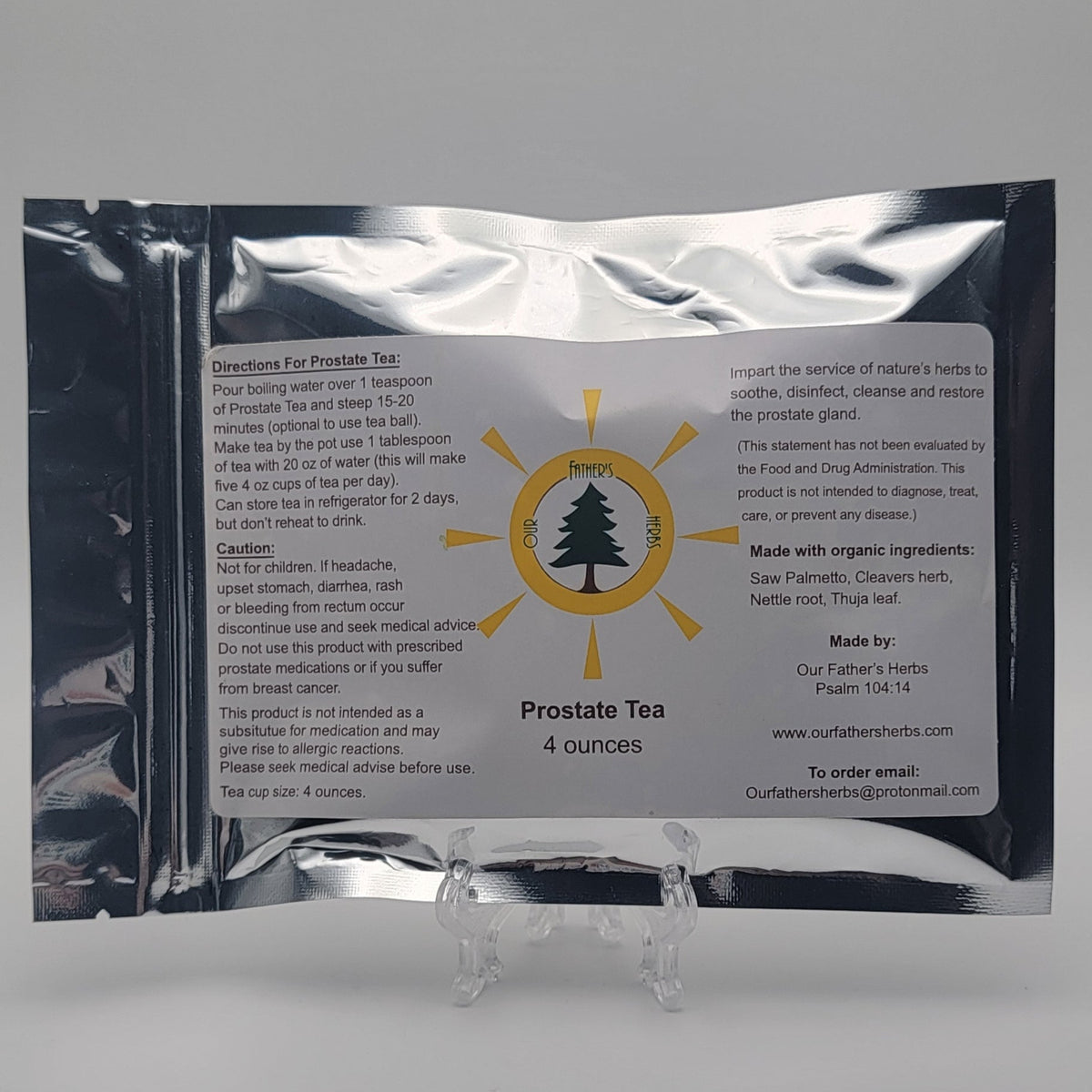 Prostate Rinse Prostate Cleanse with Tea & Tincture Kit – Our Father's Herbs