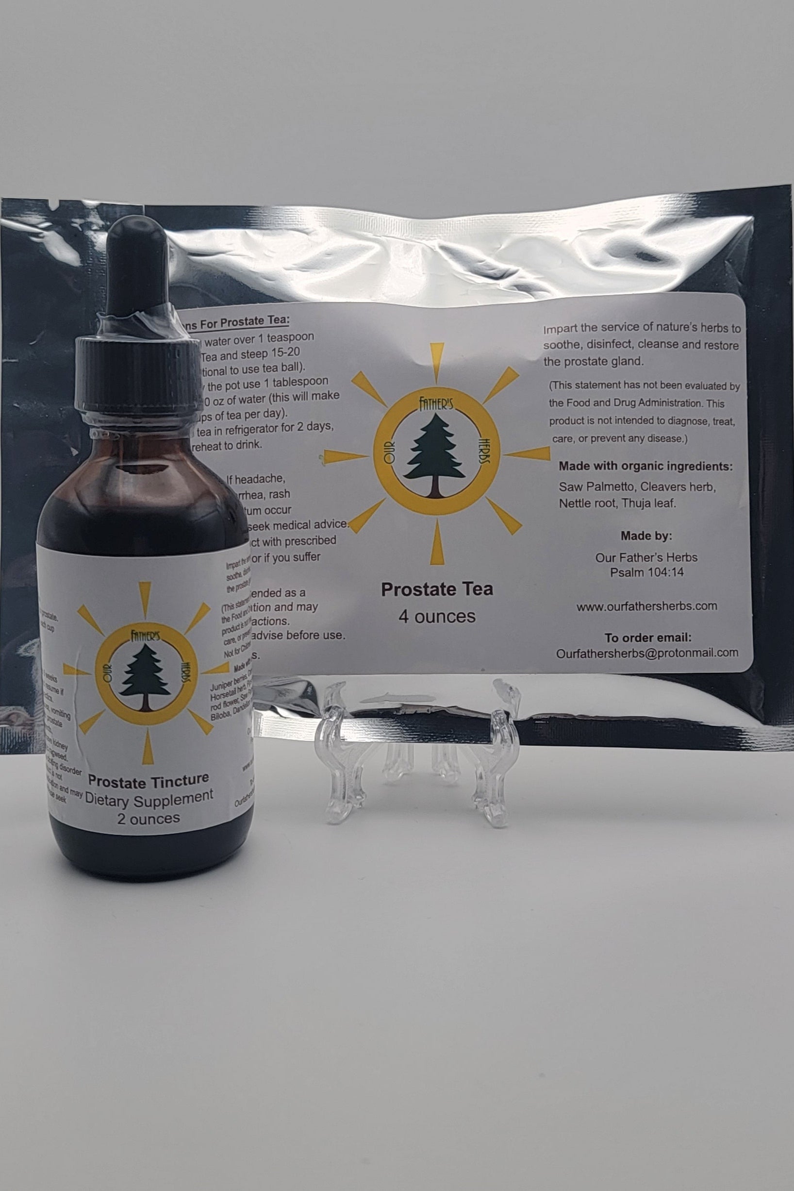 Prostate Rinse Prostate Cleanse with Tea & Tincture Kit – Our Father's Herbs