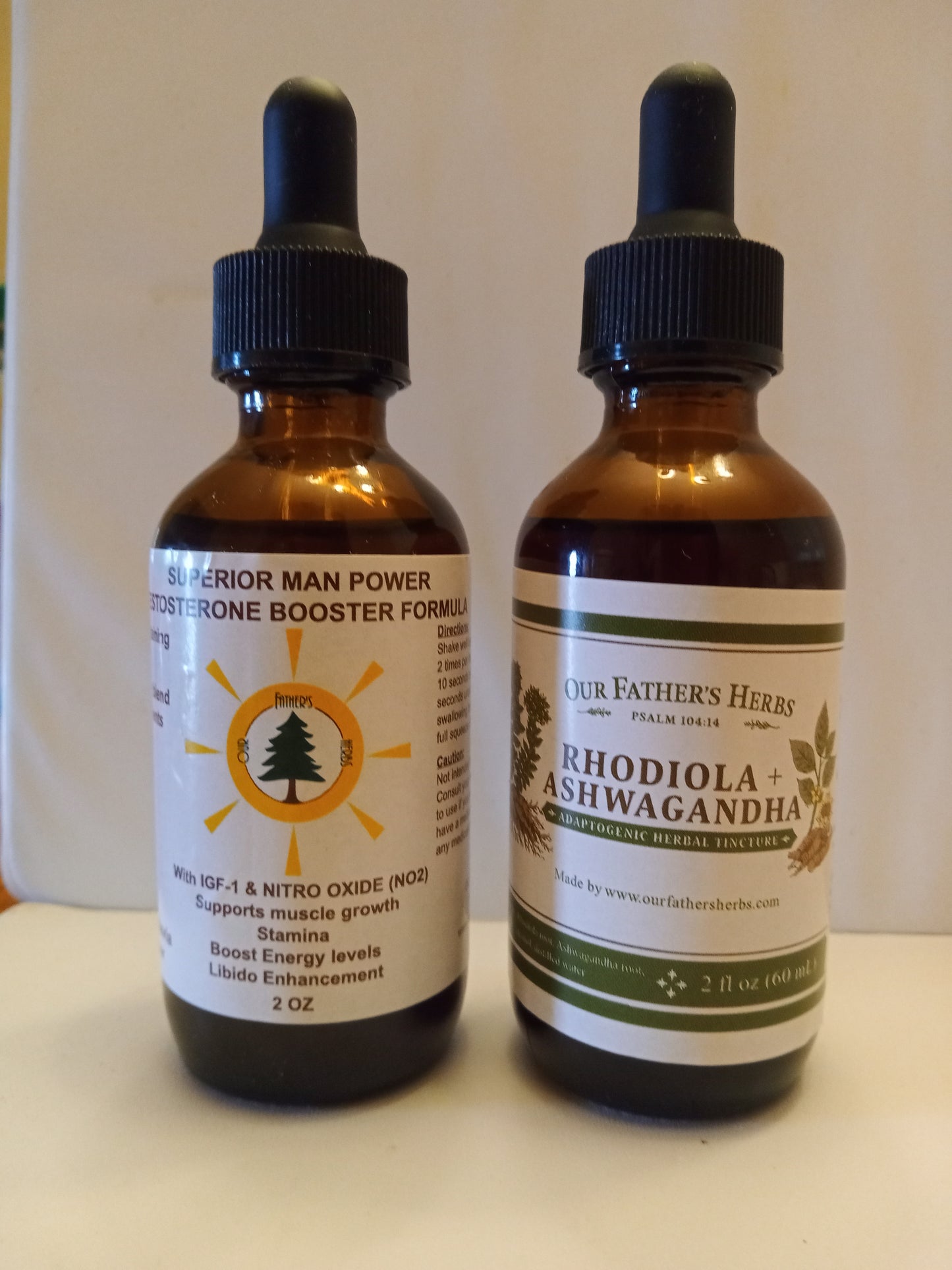A Superior Man Power super testosterone + Ashwagandha & Rhodiola combo HOT DEALS | Our Father's Herbs