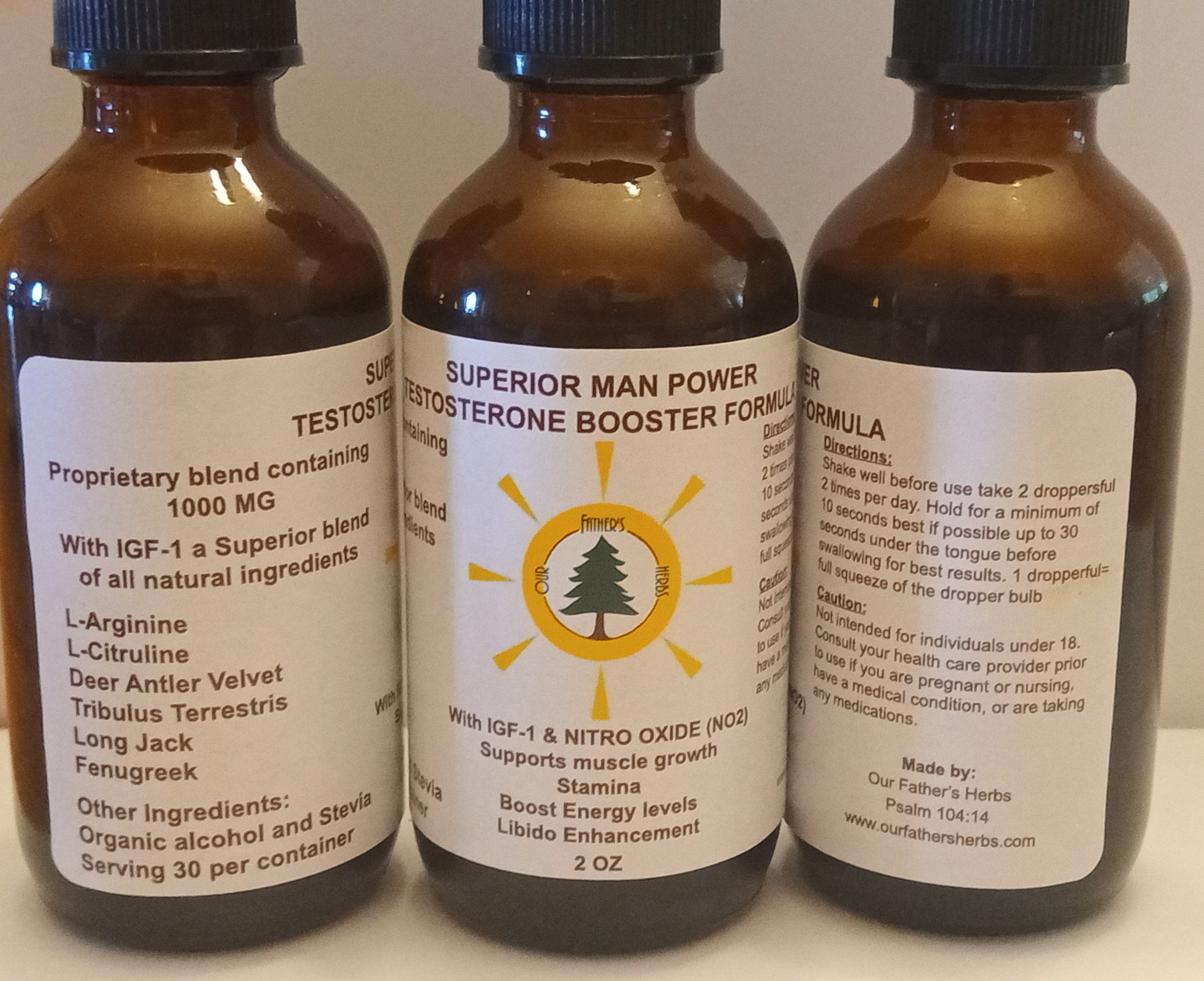 Superior Man Power Testosterone booster tincture – Our Father's Herbs