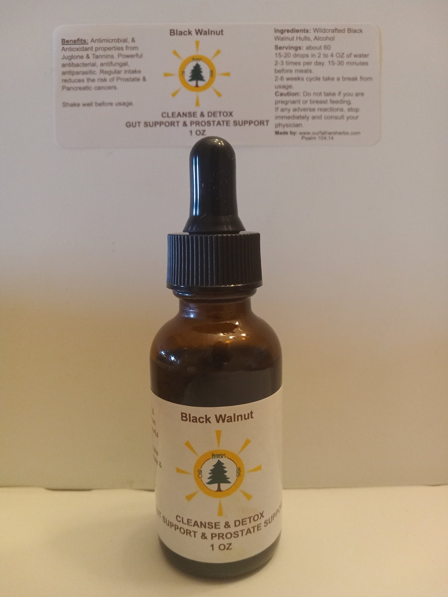 Black Walnut Tincture for Gut and Prostate Support