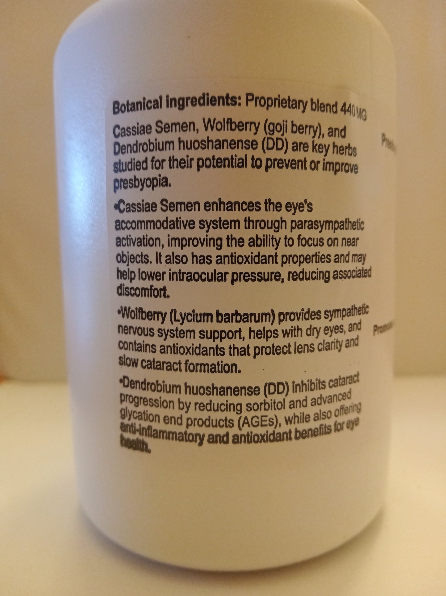   Presbyopia "OLD EYES" Formula  Promotes near vision health + 40 years old