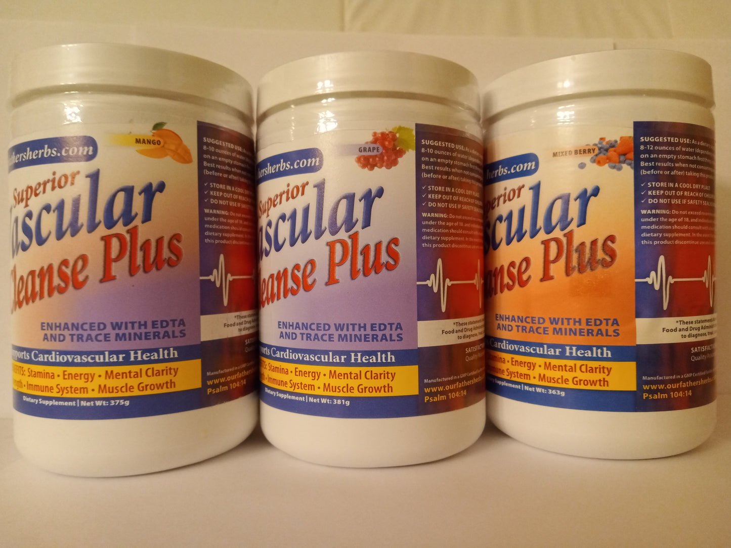 A Superior Vascular Cleanse "Natural Viagra"  Combo pack Mango, Grape, Mixed Berry HOT DEALS| Our Father's Herbs
